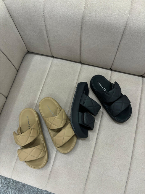 Summer Casual Double Strap Slid On Sliders